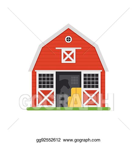 clipart barn horse home
