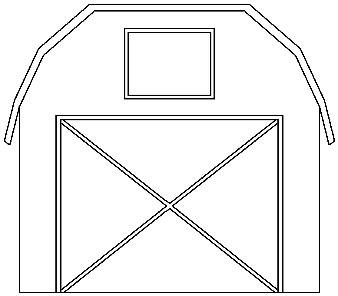 clipart barn outline