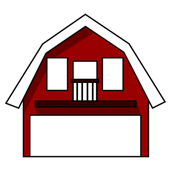 clipart barn ranch house
