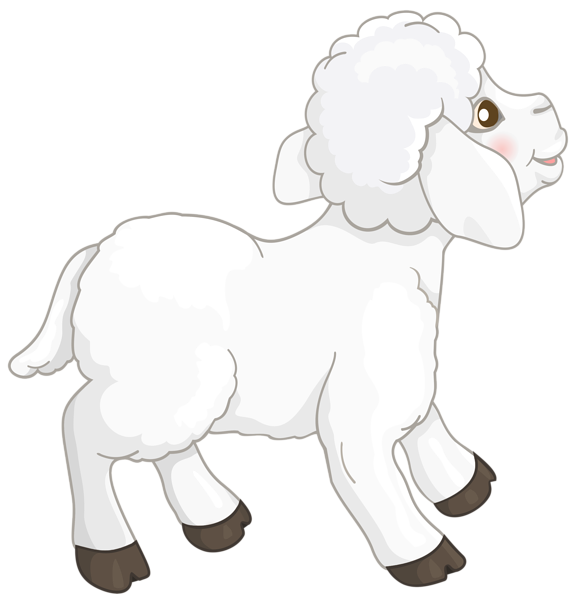Clipart sheep crazy. Transparent white lamb png