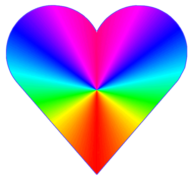 Free rainbow art heart. Clipart box sketch