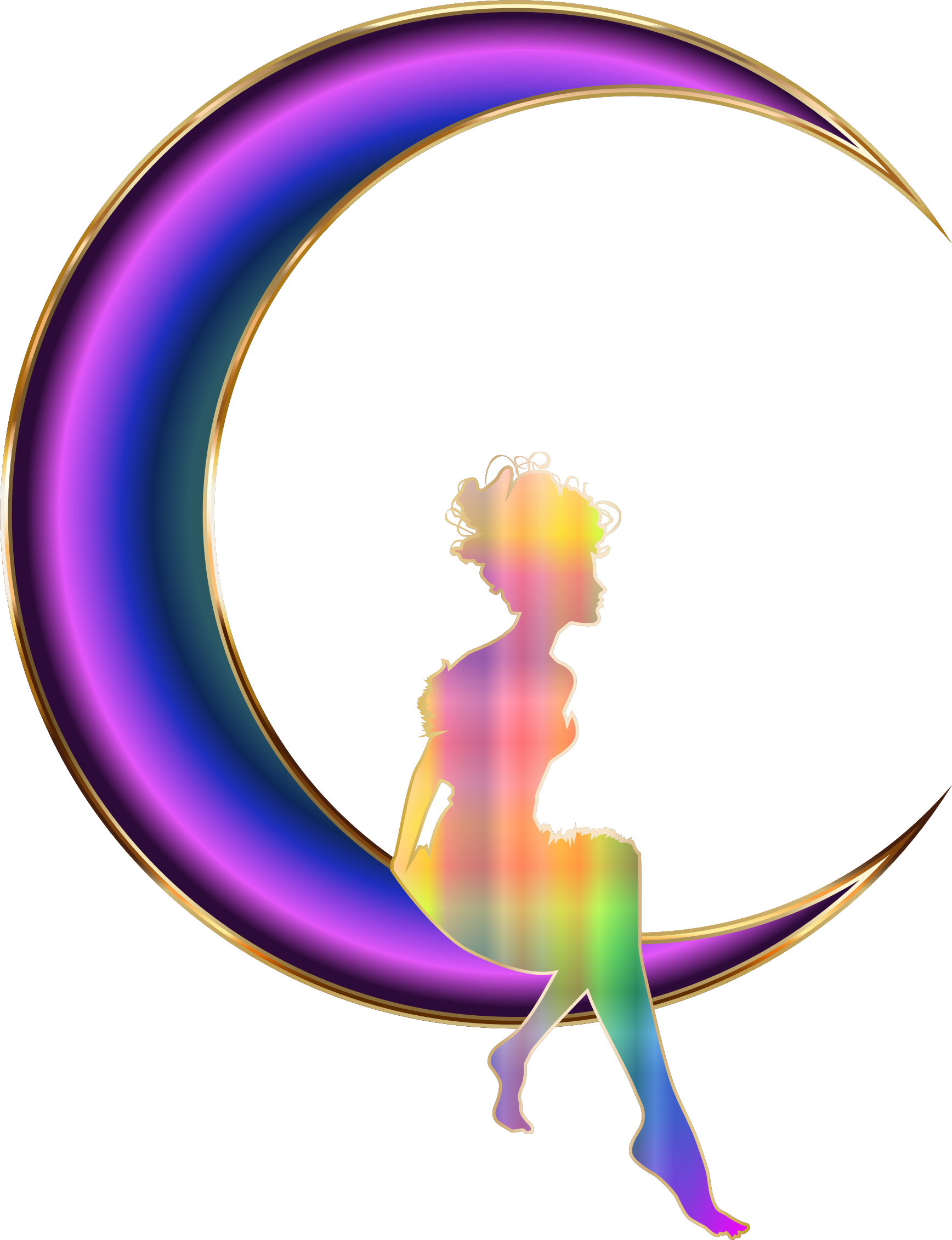 Images with no background. Fairies clipart moon
