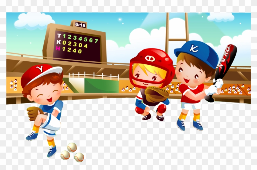 clipart baseball baseball game