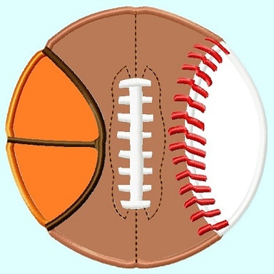 clipart basketball baseball