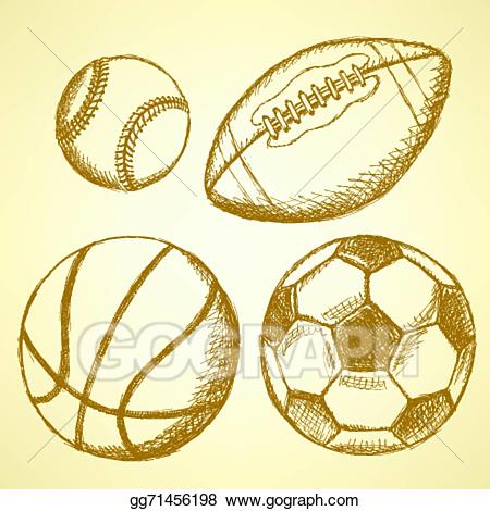 Clipart baseball basketball. Vector soccer american football