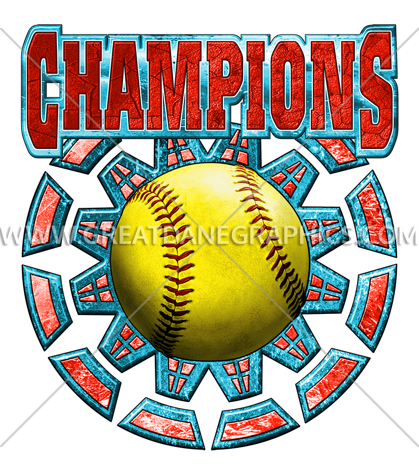 Softball champions production ready. Clipart baseball champion