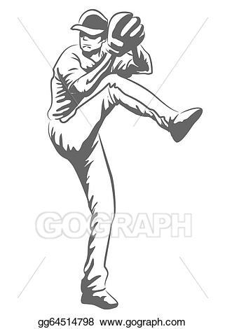 Clipart baseball drawing. Vector art player gg