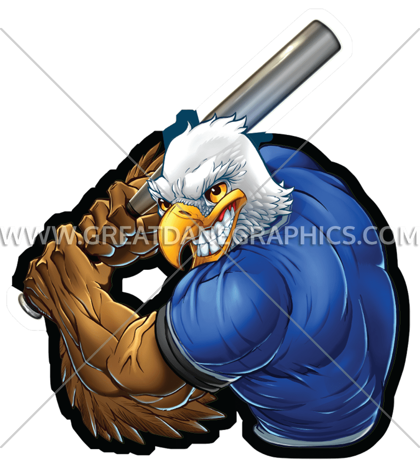 clipart baseball eagle
