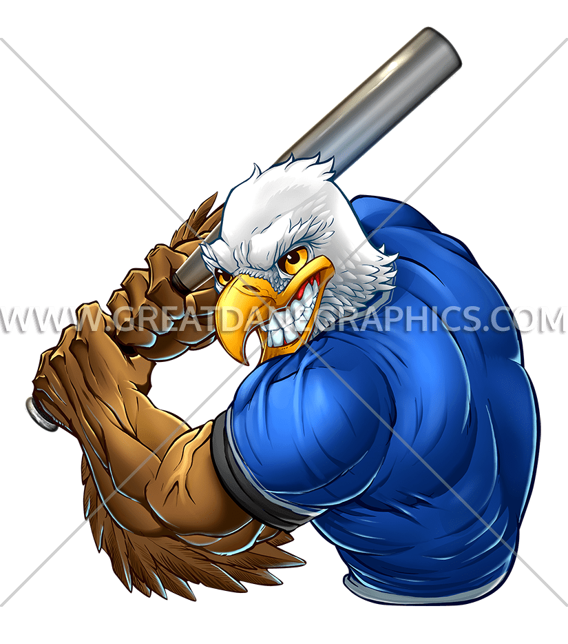 Eagle player production ready. Muscles clipart baseball