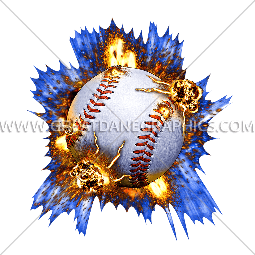 clipart explosion baseball