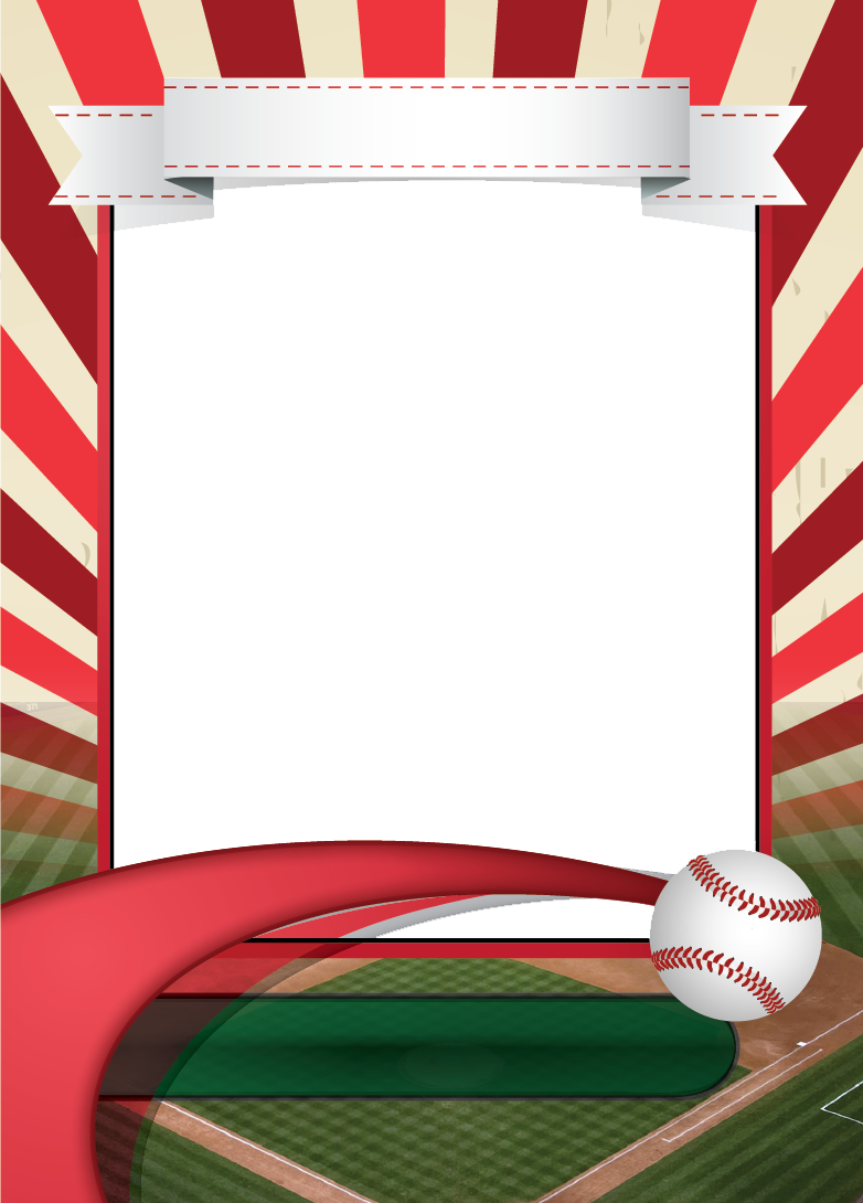 clipart baseball frame