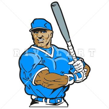 clipart baseball man