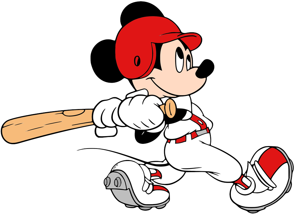 clipart baseball mickey mouse