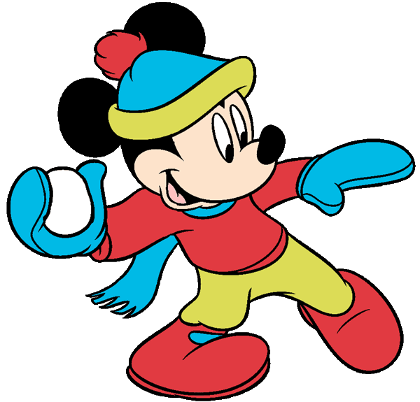 Mickey mouse baseball at. Clipart snowflake animated