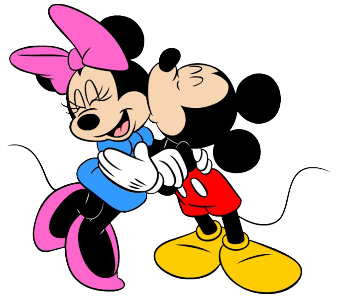 Mouse drawing face at. Kiss clipart mickey minnie