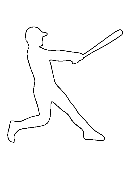 outline clipart baseball