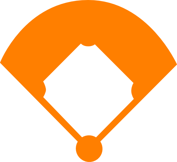 Orange clipart softball. Baseball field clip art