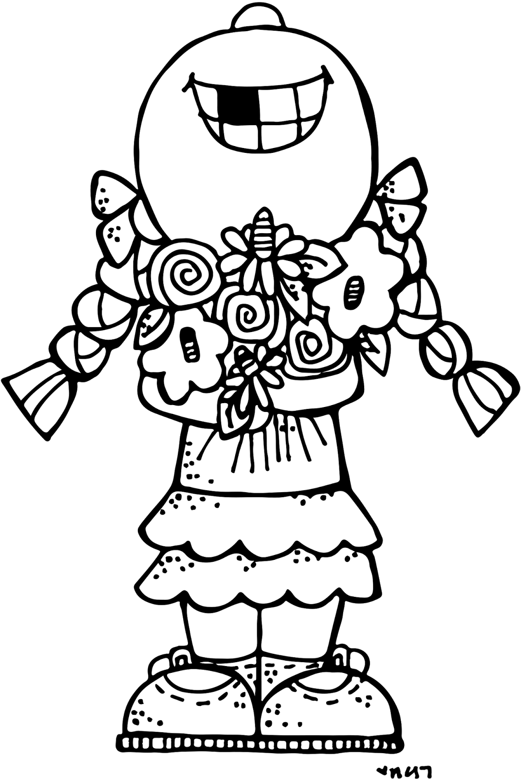 Melonheadz free welcome spring. Waitress clipart black and white