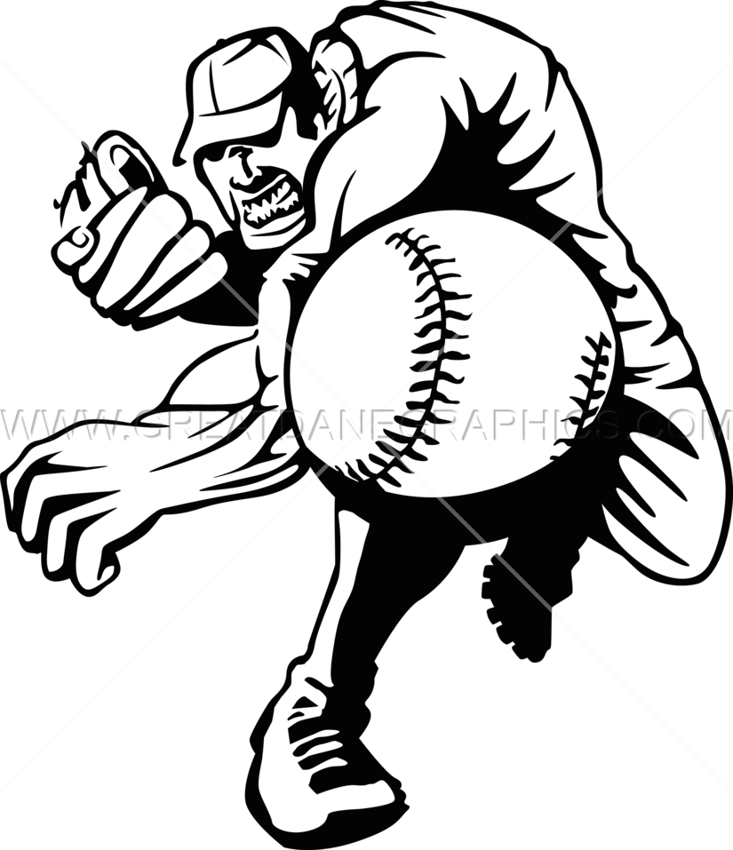 Pitcher drawing at getdrawings. Muscles clipart baseball