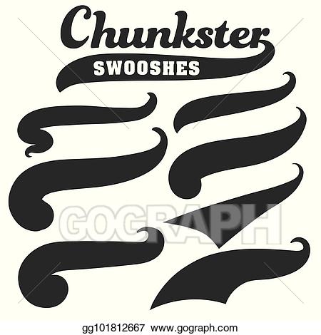 Clipart baseball tail. Vector illustration black squiggle