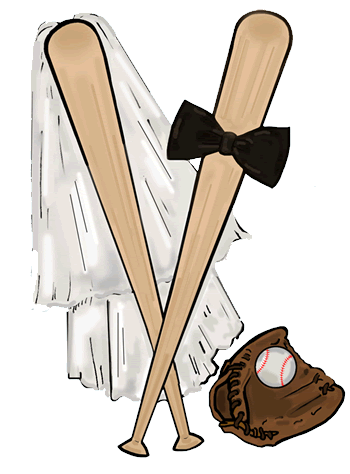 clipart baseball wedding