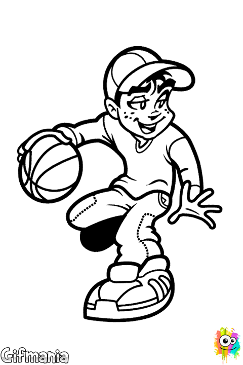color clipart basketball player