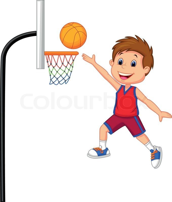 clipart basketball kid