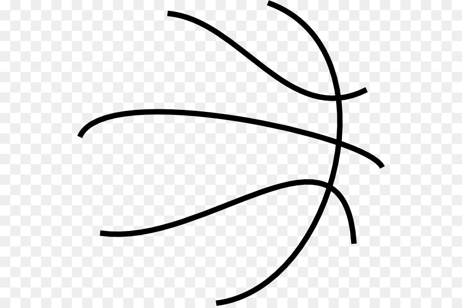 Cartoon black leaf transparent. Clipart basketball line art
