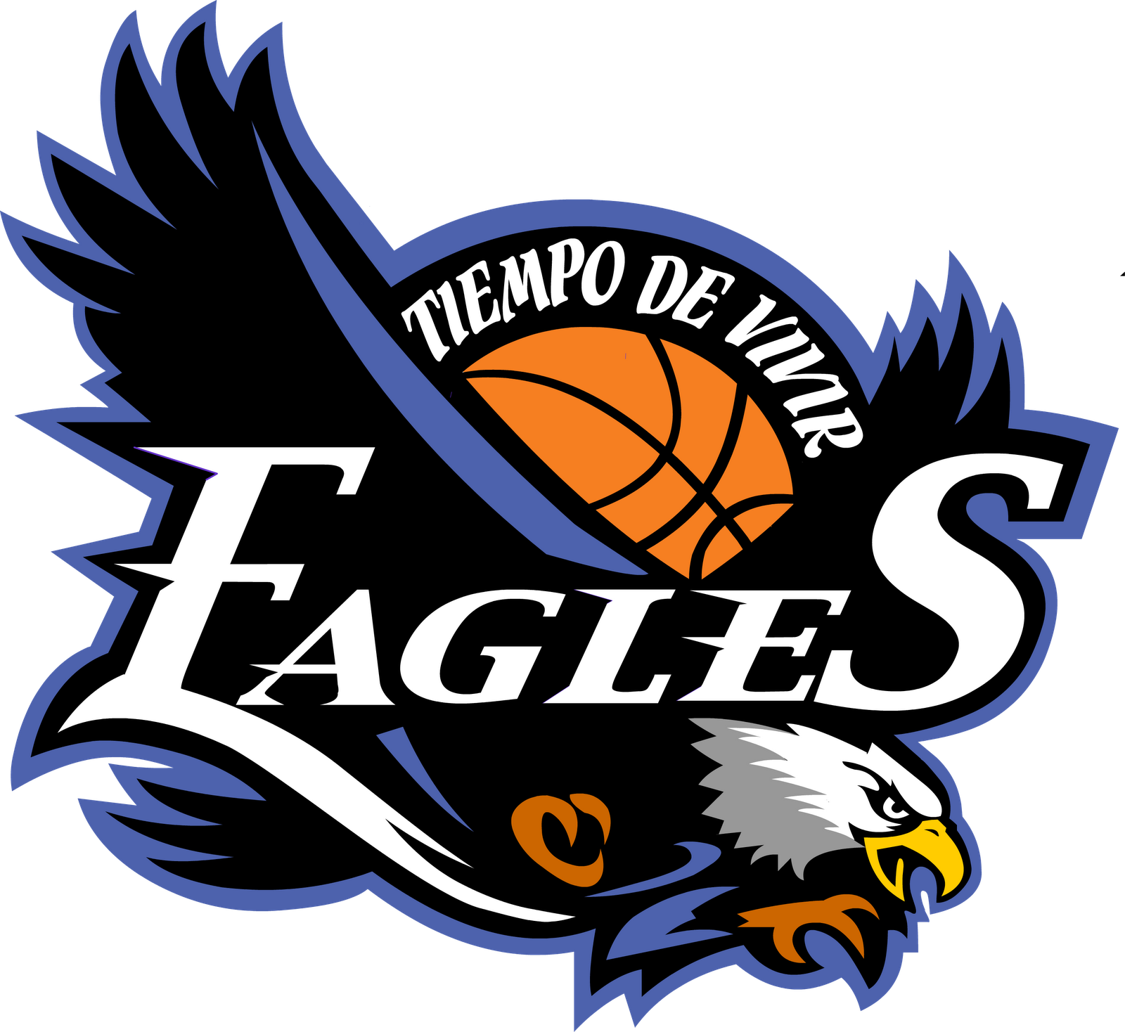 Eagles team logo sport. Clipart shield basketball