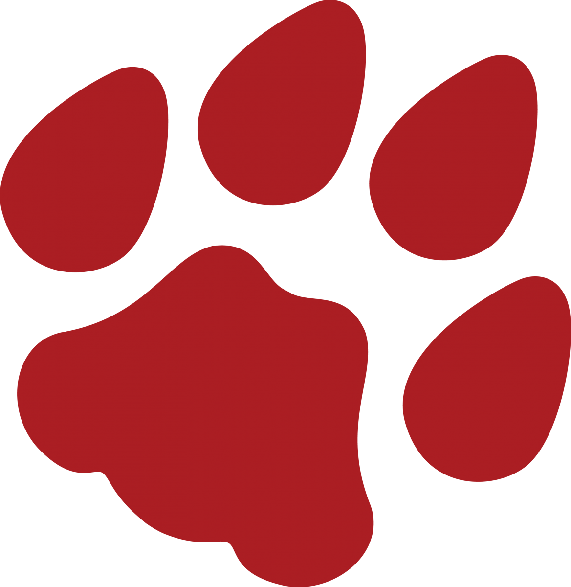 paw clipart trail