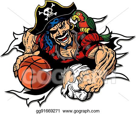 pirate clipart basketball