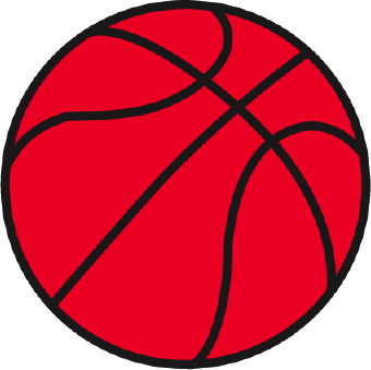 clipart basketball red