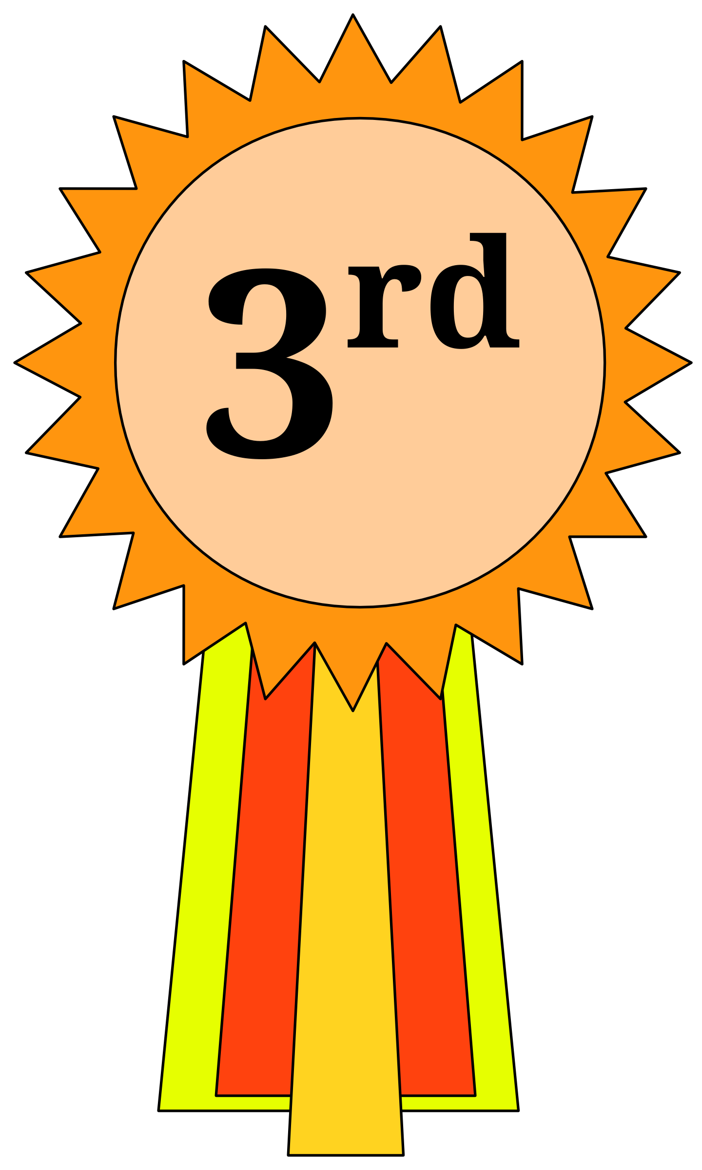 Clipart gallery credentials.  st place award