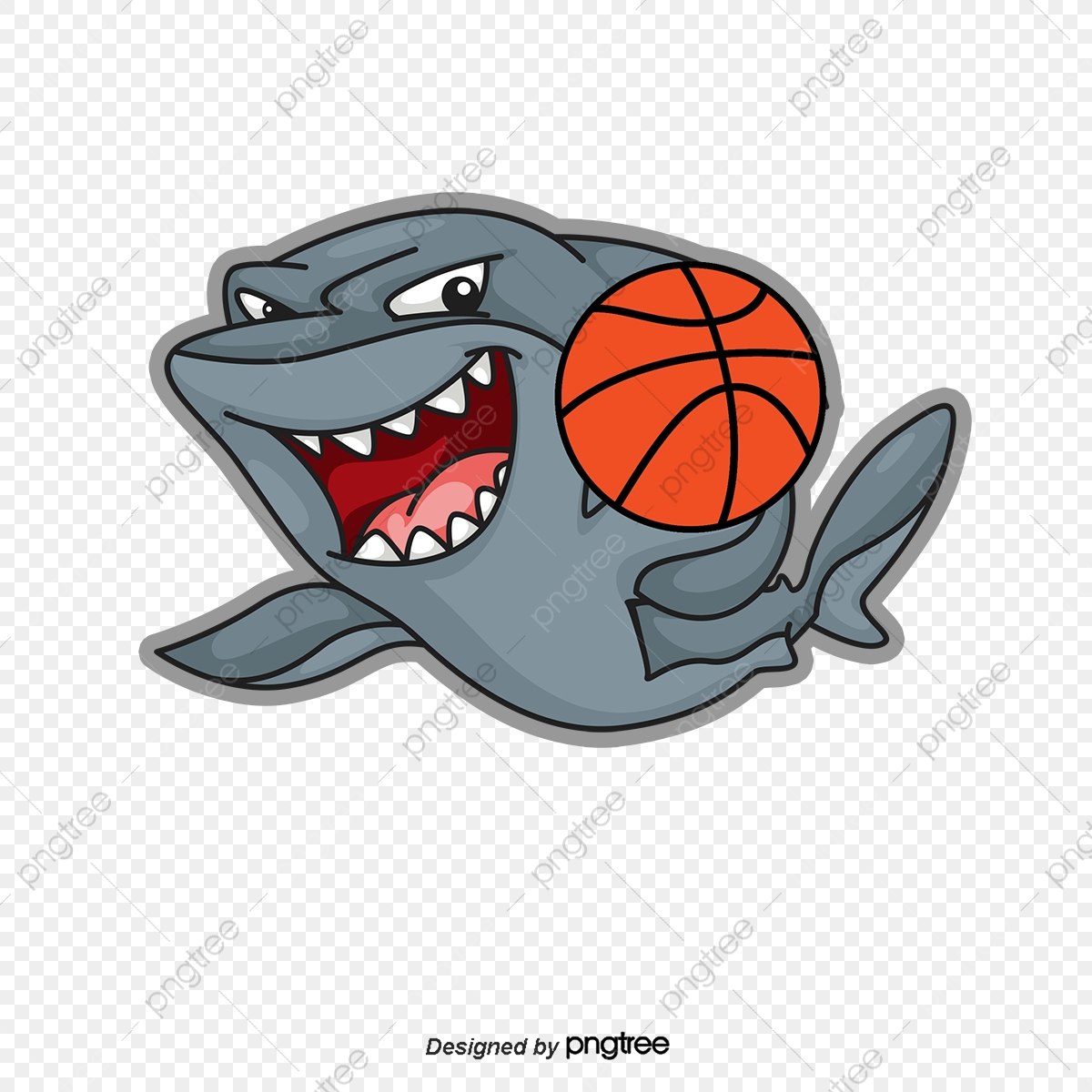 Clipart shark basketball. Cartoon player 