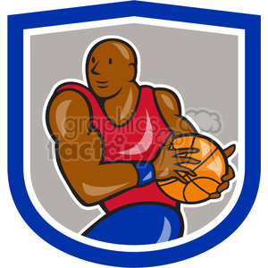 Clipart basketball shield. Player lay up royalty