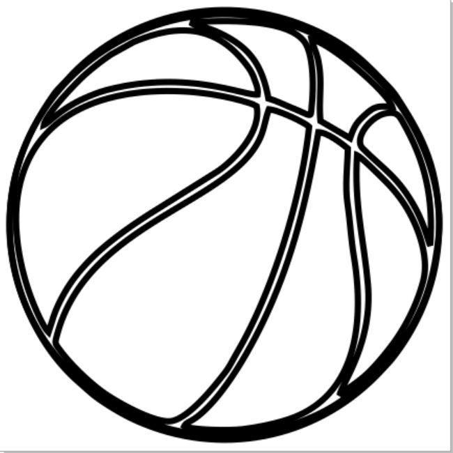 clipart basketball sketch