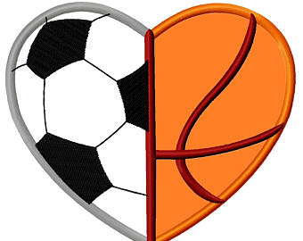 clipart basketball soccer