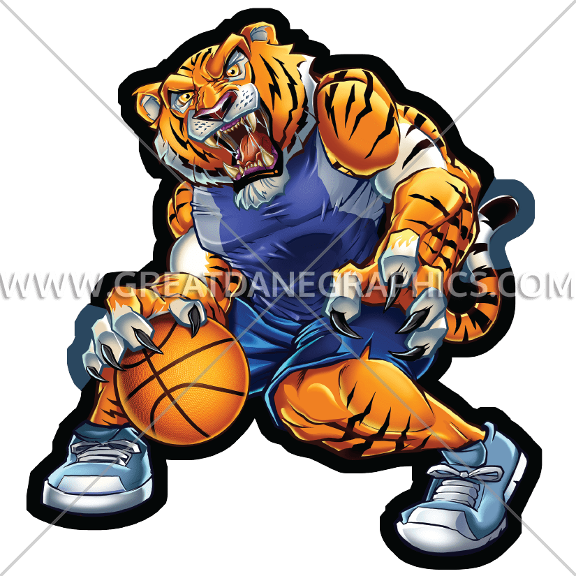 clipart basketball tiger