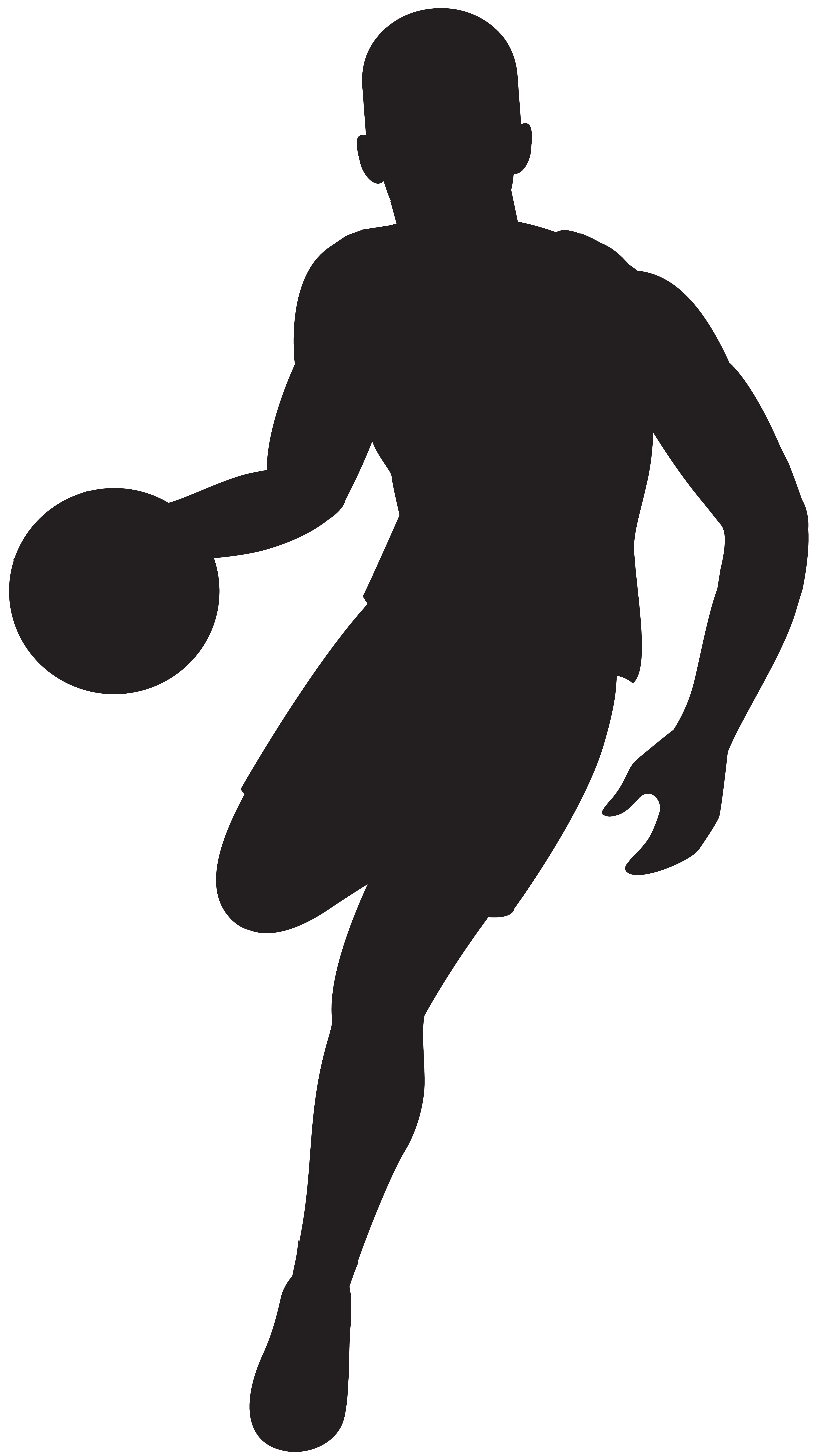Player silhouette clip art. White clipart basketball