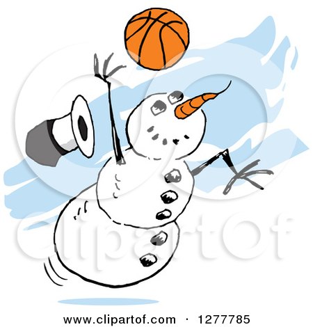 clipart basketball winter