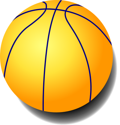 clipart basketball yellow