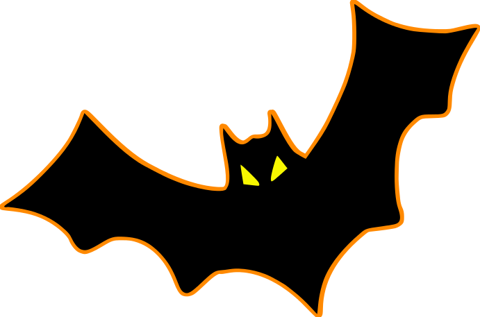 outline clipart bat