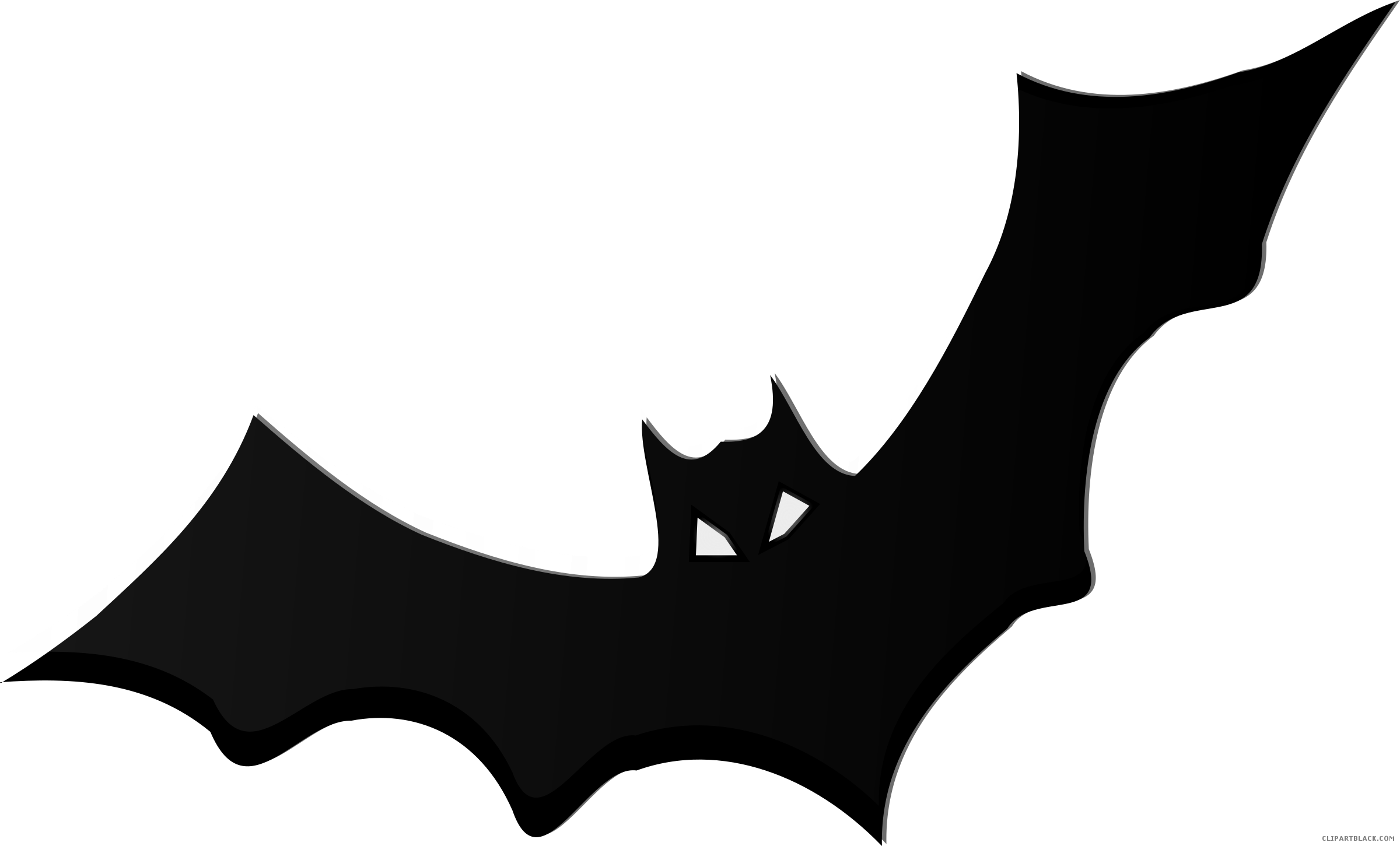 clipart bat black and white