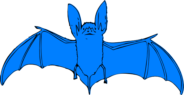 Clipart bat blue. Clip art at clker