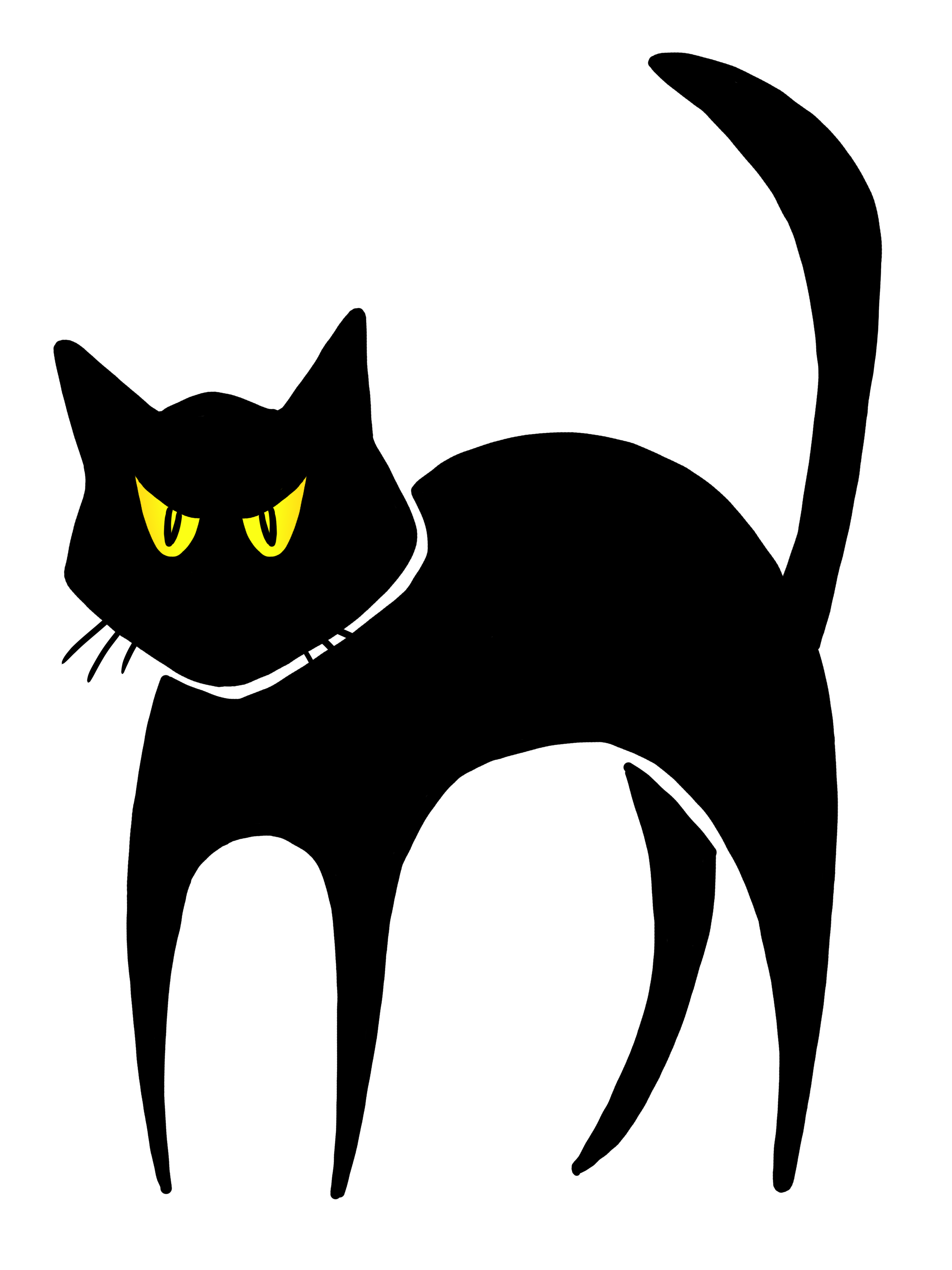 Scary cat transparent . Clipart free halloween