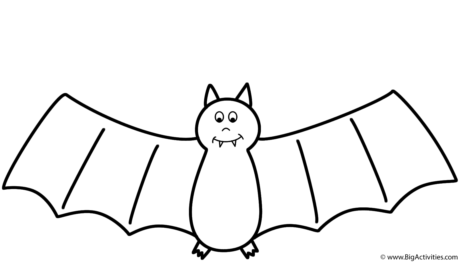 Halloween . Clipart bat coloring page