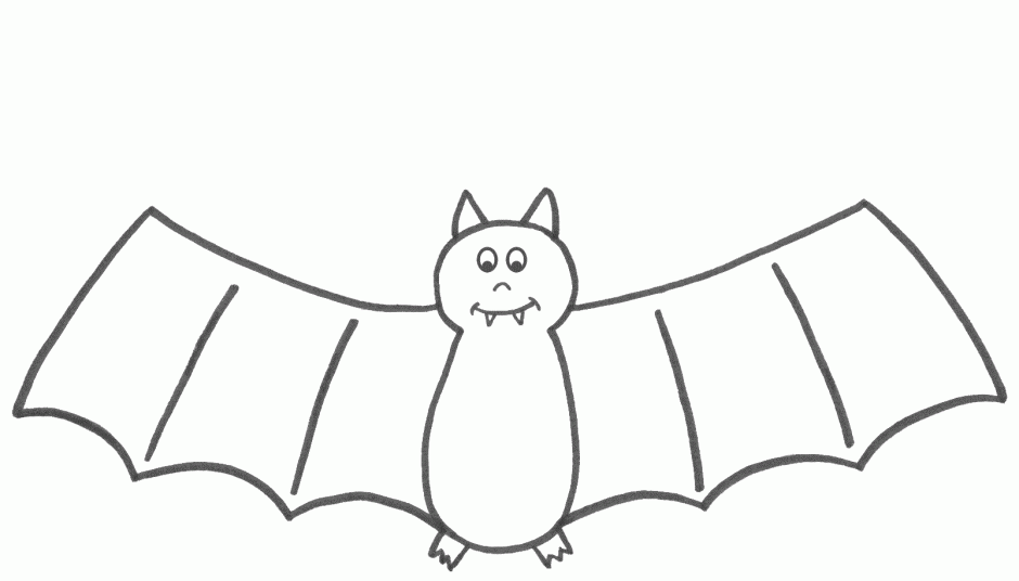 Clipart bat coloring page. Halloween fat coloringplus 
