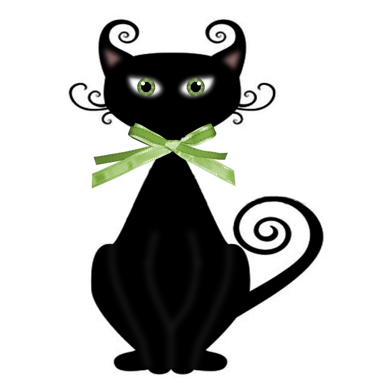 Clipart bat crazy. Black cat by karina
