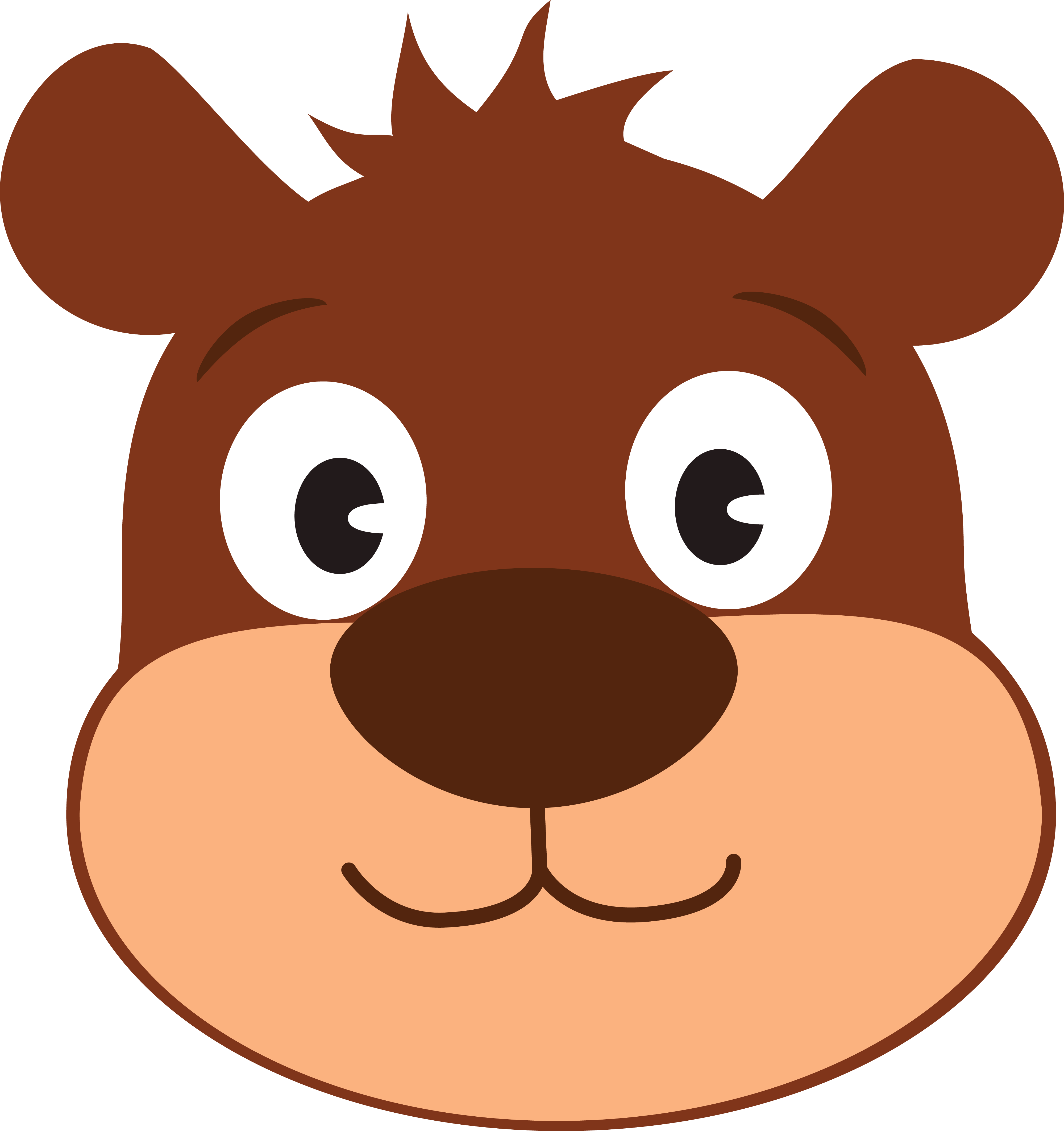 Bear at getdrawings com. Friendly clipart friendly face