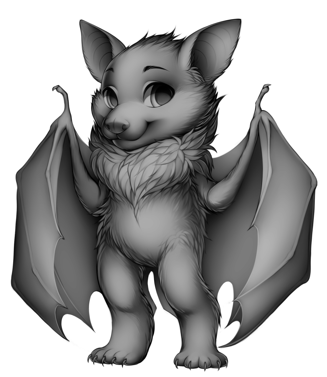 Furvilla base by fur. Clipart bat flying fox